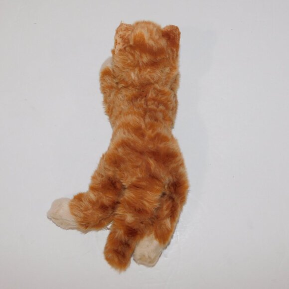 Russ Berrie Sweet Pea 9" Plush Stuffed orange Tabby Cat Kitten Laying - Picture 6 of 7